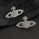 (Silver) Crystal Saturn Heart Orb Drop Dangle Stud Earrings Rhinestone Silver Gold 1