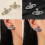 (Silver) Crystal Saturn Heart Orb Drop Dangle Stud Earrings Rhinestone Silver Gold 2