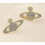 (Gold) Crystal Saturn Heart Orb Drop Dangle Stud Earrings Rhinestone Silver Gold 1