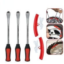 Tire Replacement Lever Tool Motorcycle Bicycle Tire Replacement Lever Rim Protector Car Scoop Tire Kit (3 Crowbars   2 Protective Covers)