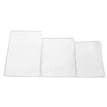 (45*30CM) 5Pcs/Set BBQ Grill Net Fish Vegetable Barbecue Steel Grid Grilling Cooking Tools