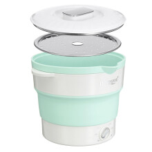 Silicone Portable Folding Electric Hot Pot Heated Food Container Cooker Camping