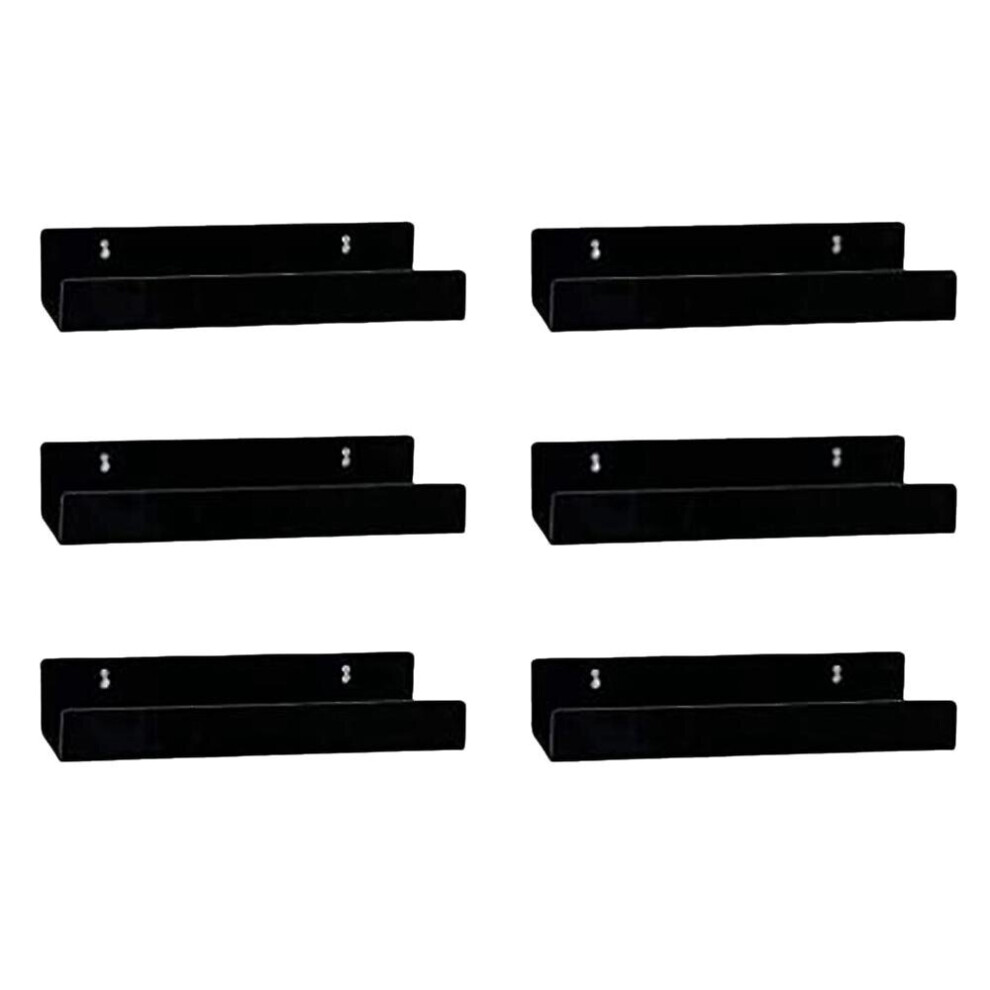 Lp Vinyl Record Holder Stand 6 Pack Acrylic Album Shelf Wall Mount Display For Your Favorite Lp Rec