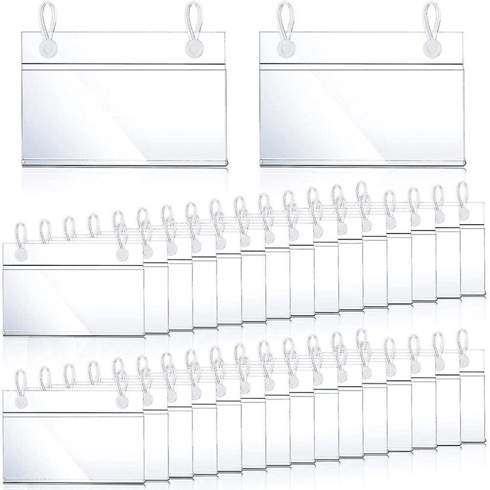 Plastic Label Holders Price Tag Ticket Hanger Clips (30)