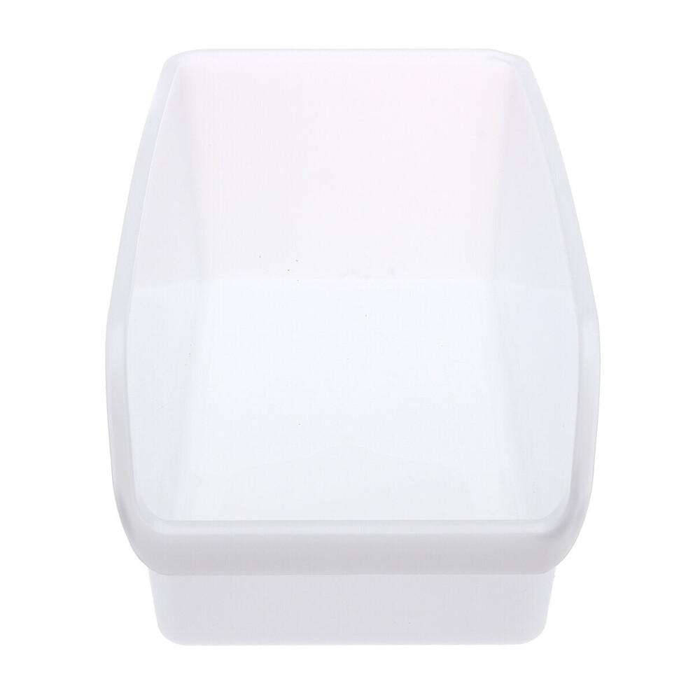 (White) Refrigerator Storage Box Food Container Kitchen Fridge Organizer Freezer Bins