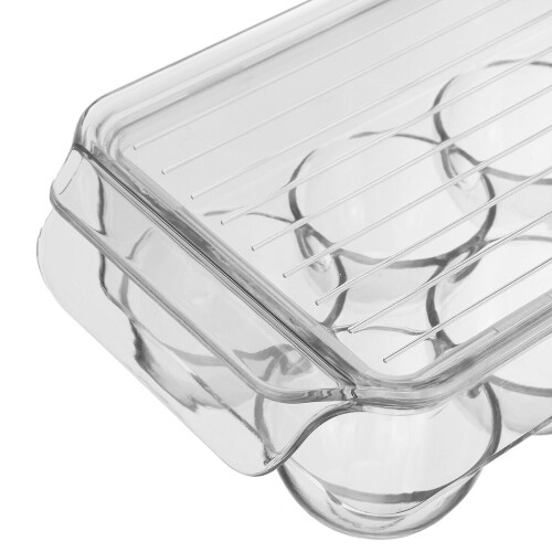 (Type A) Refrigerator Egg Storage Box Holder Food Container Plastic Case 12/24 Grid 2