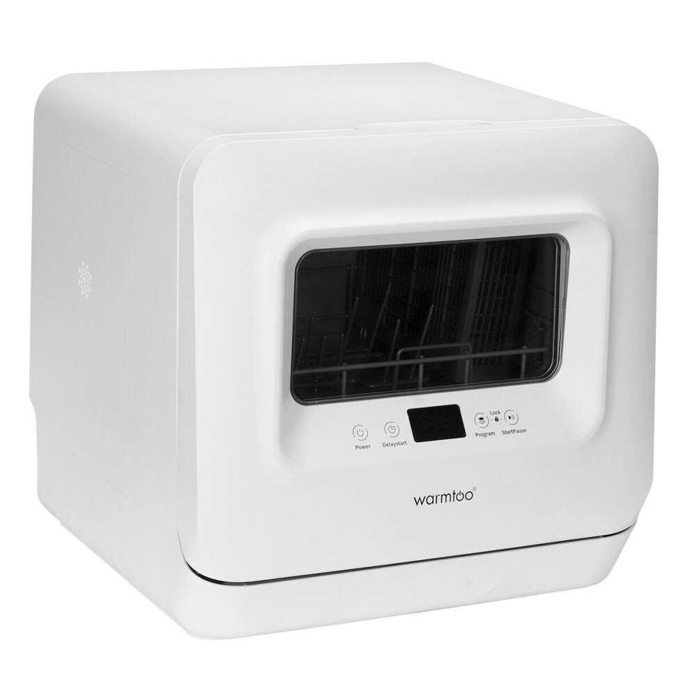 (US Plug) Automatic Countertop Dishwasher 850W 5 Washing Programs 2/3 Place Setting