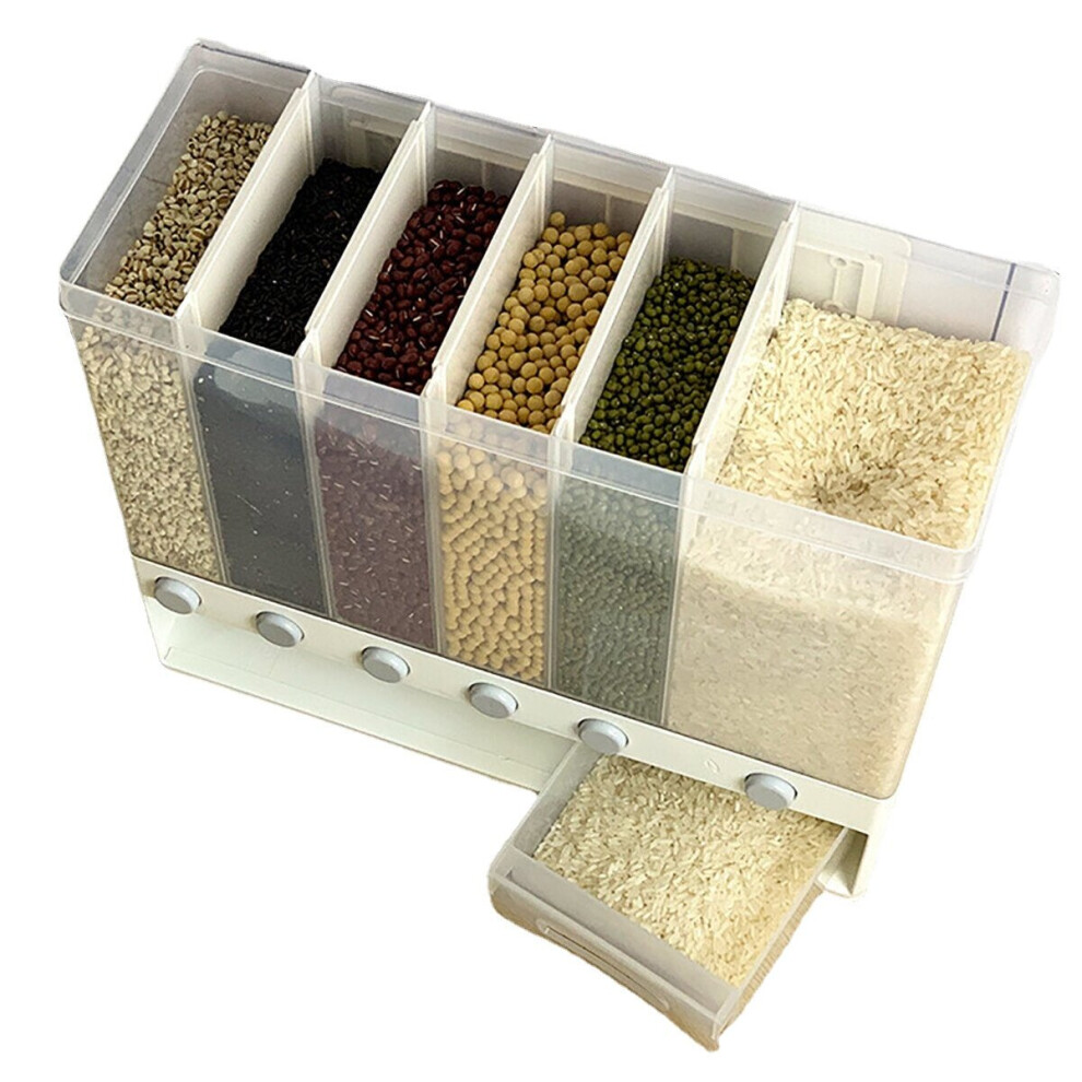 Wall Mounted Cereal Dispenser Dry Food Storage Container Rice Bucket