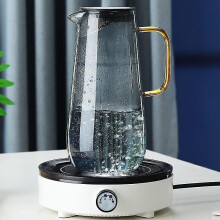1600ml Nordic Style Heat Resistant Glass Kettle Juice Coffee Milk Jug Filter With Lid