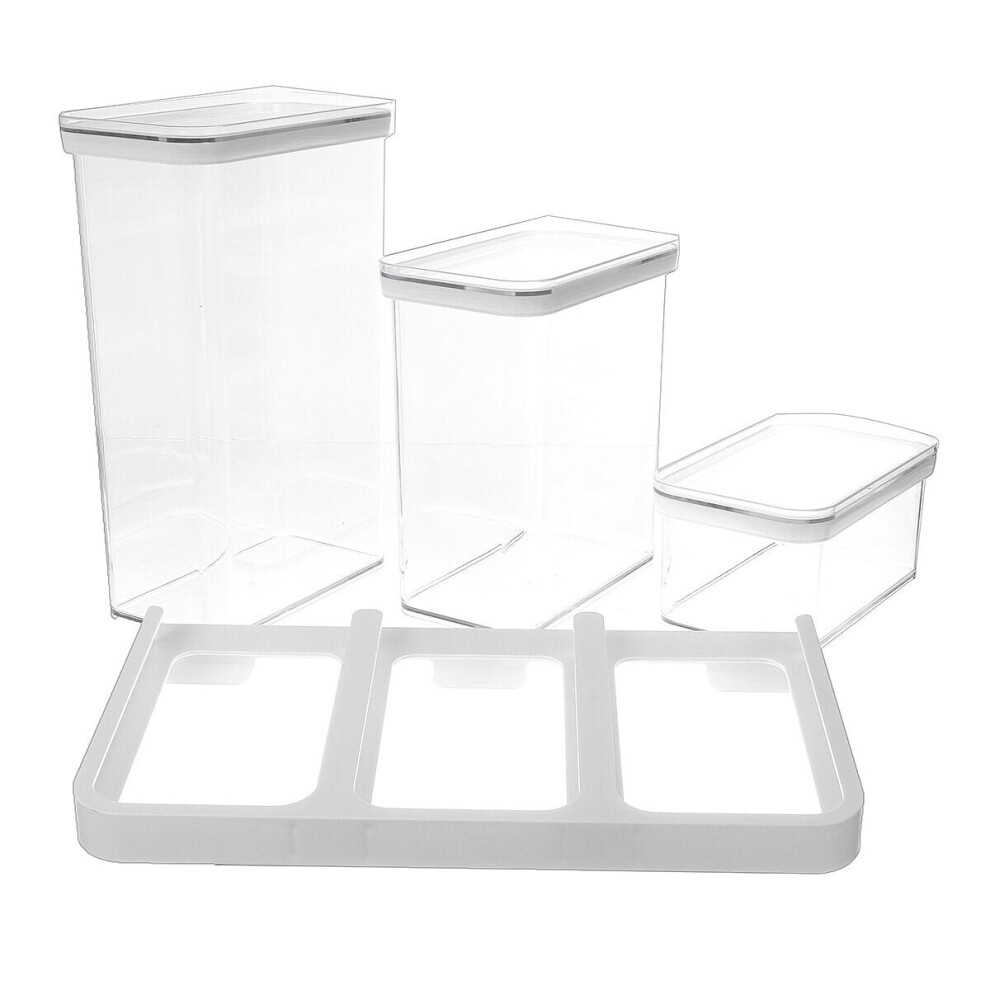 (2.4L) Food Storage Container Wall-mounted Grain Receive One Case With Lid