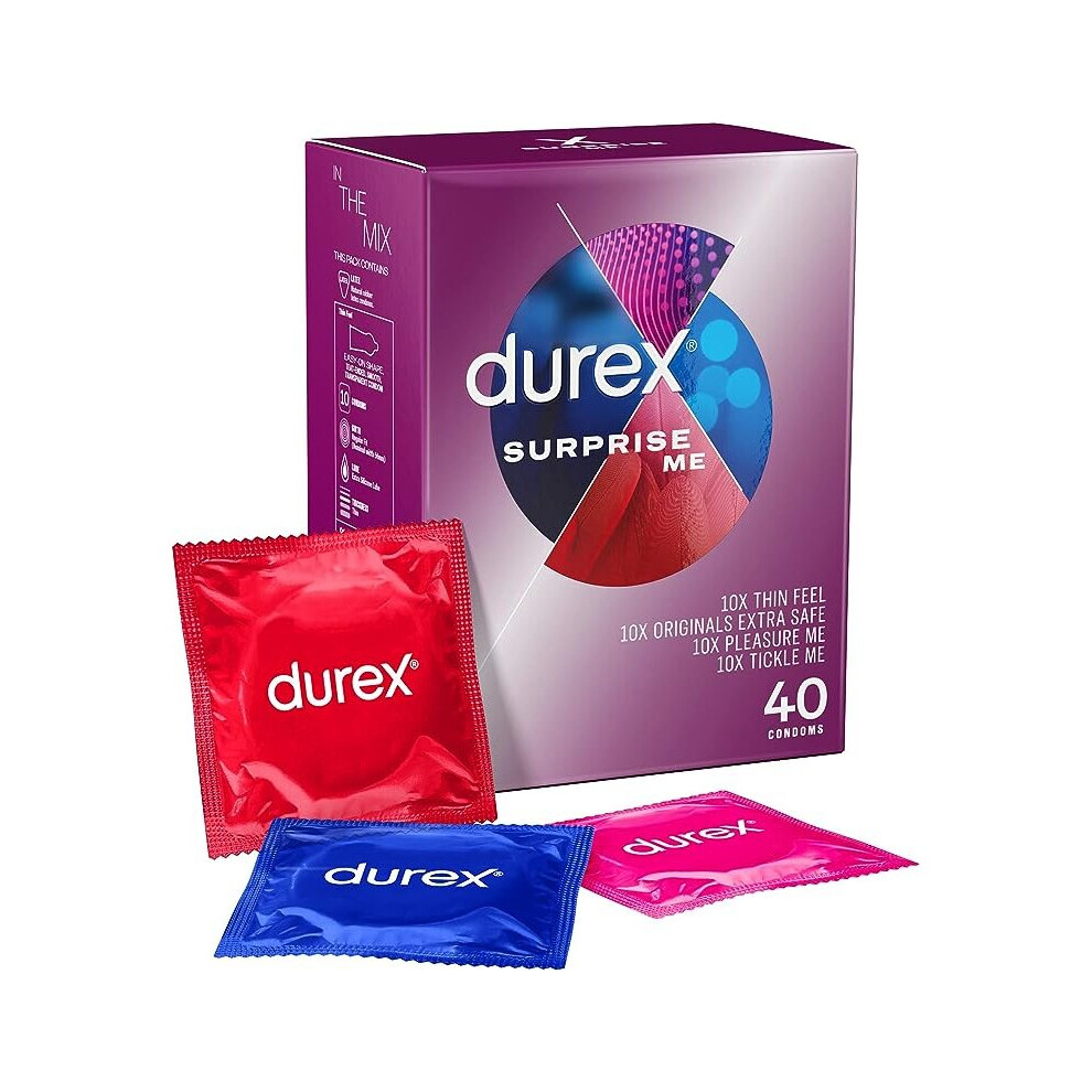 Durex Surprise Me Variety Condoms - Pack of 40