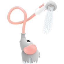 Baby Shower Head - Elephant Water Pump And Trunk Shower Rinser - For Newborns In Bathtub Or Sink (pink)