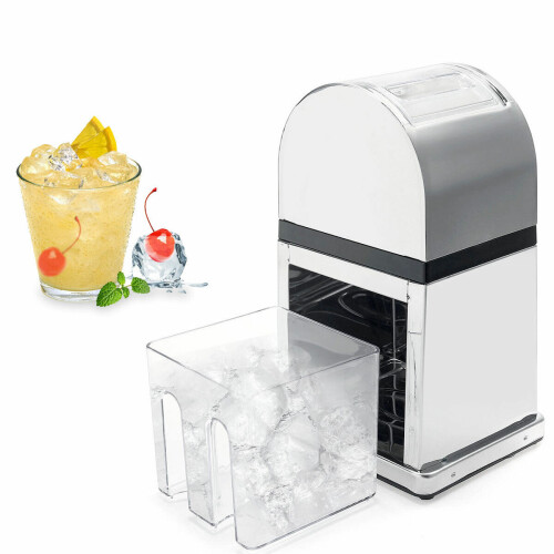 Ice Crusher Stainless Steel Shaver Machine Crushed Ice Maker Durable Easy Clean 2
