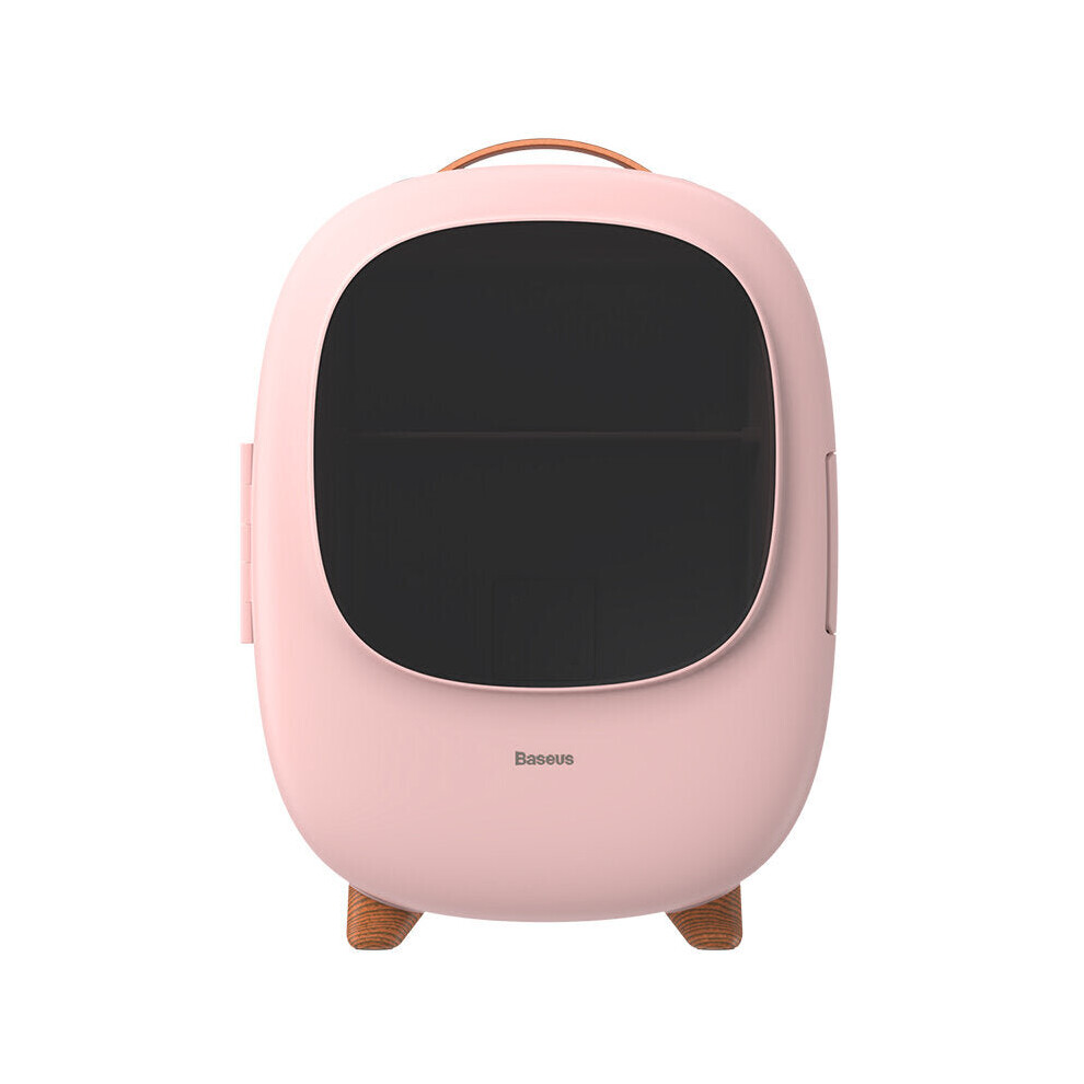 (Pink) Desktop 8L Mini Car Household Refrigerator 60W Power Dual Use Warmer and Cooler