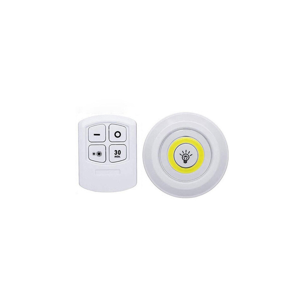 (Warm White, 1 controller 1 Lamp) Super Bright Cob Under Cabinet Light LED Wireless Remote Control Dimmable Wardrobe Night Lamp