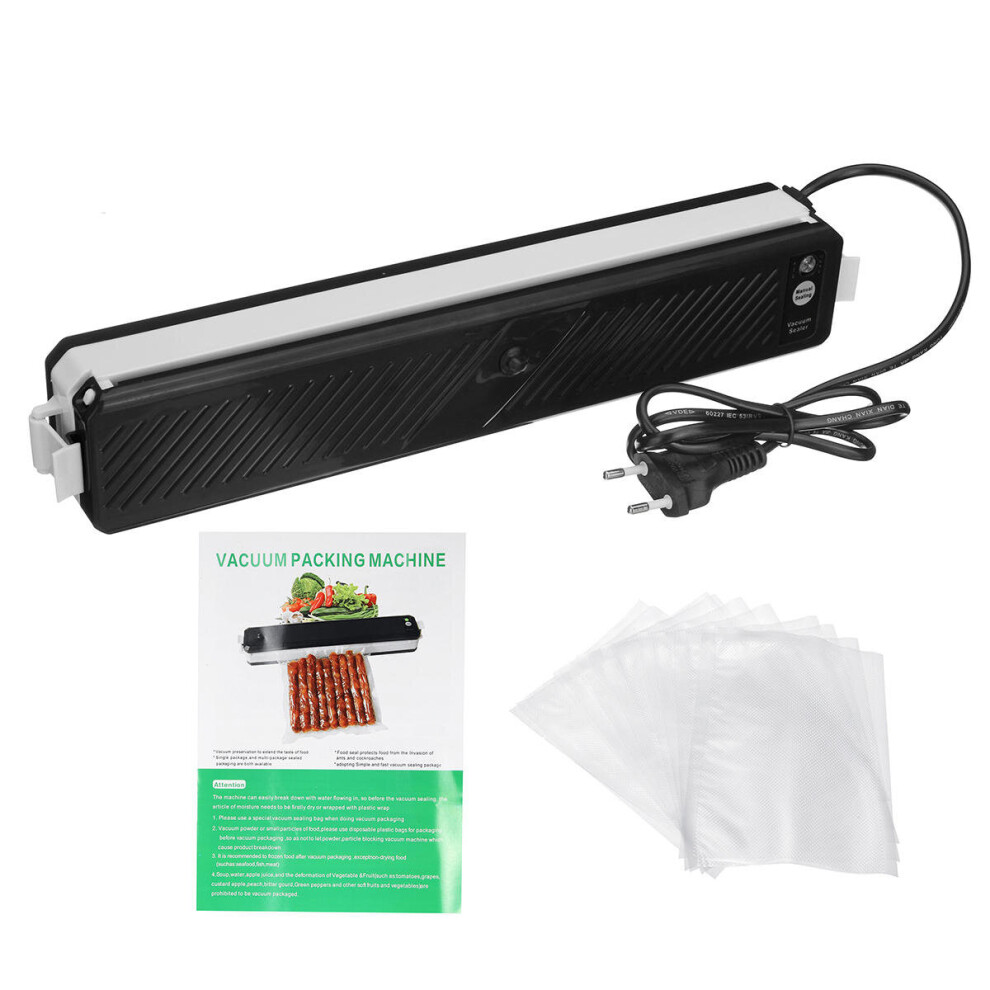 (Black) Commercial Food Saver Vacuum Sealer Machine Sealing System Preservation Storage