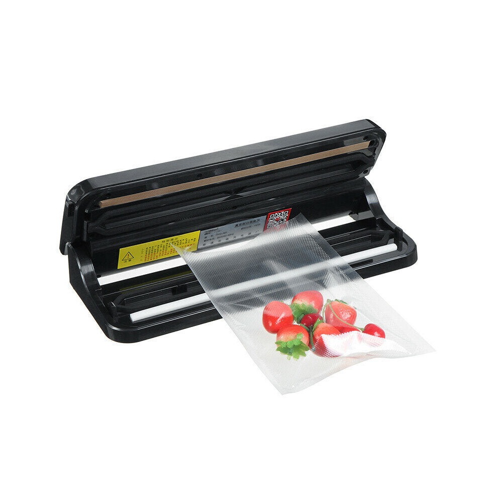 (Black) 140W Electric Food Vacuum Sealer Machine For Storage Packing Food Photos Jewellery Antiques Clothes + 10 Bags