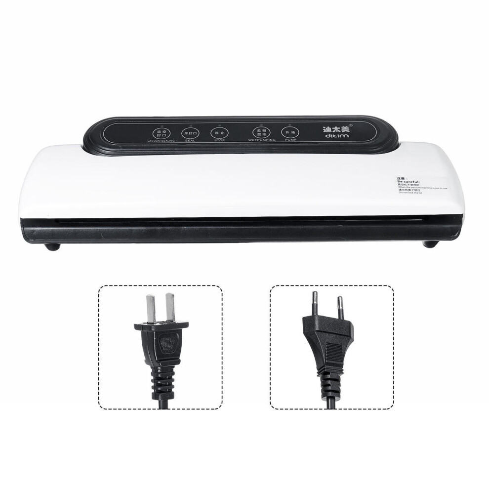 (US Plug) Electric Food Storage Vacuum Sealer Automatic Packing Machine For Home Kitchen with15 Bags