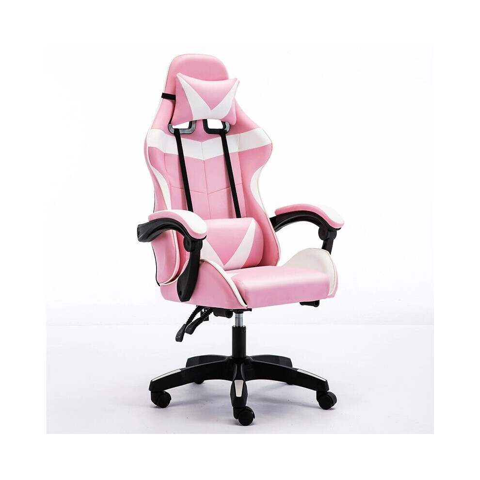 (Pink & White) Ergonomic Adjustable Computer Office Desk Chair