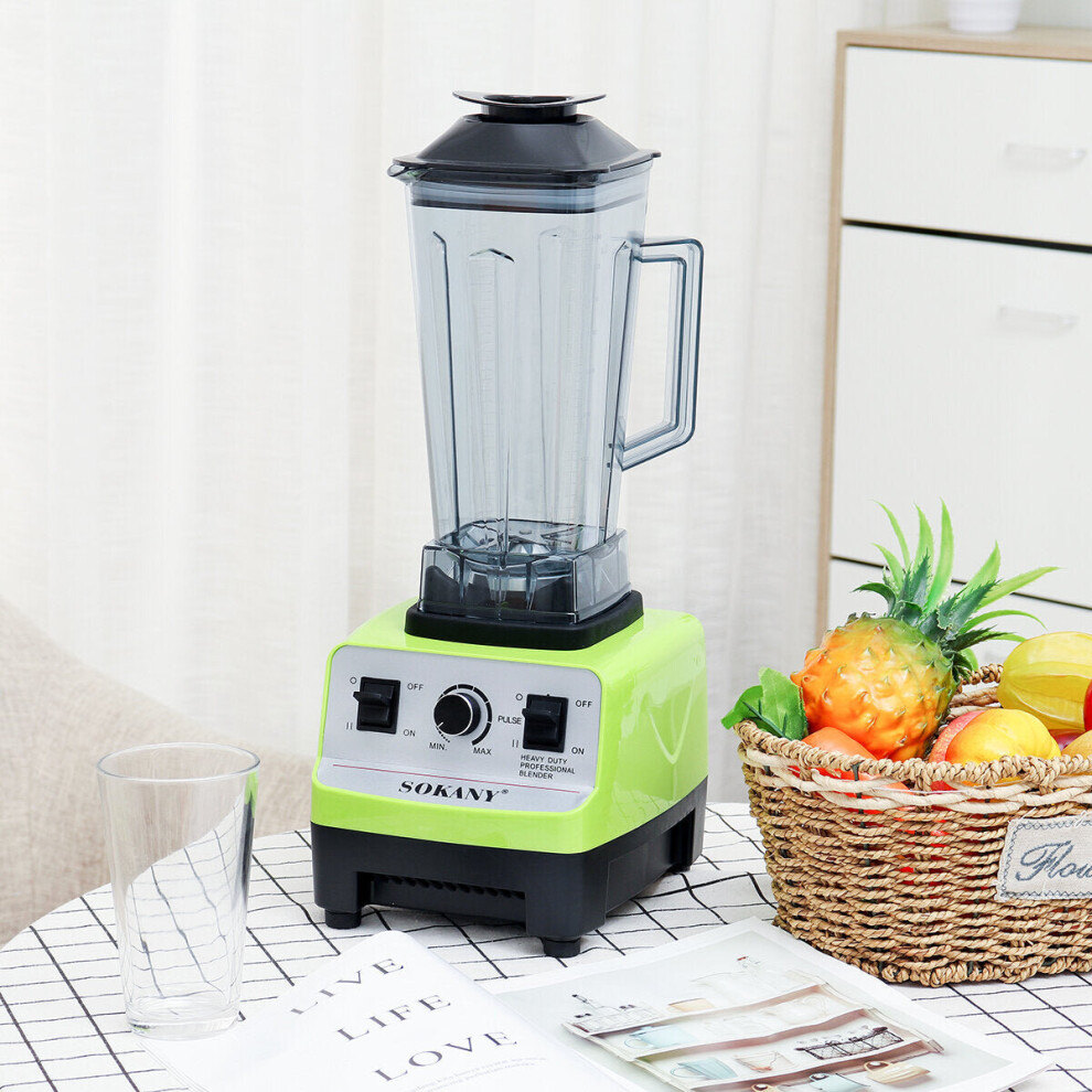 (Green) Multifunctional Juicer Adjustable Blender 2L Food Processor Mixer Smoothie Ice Crusher