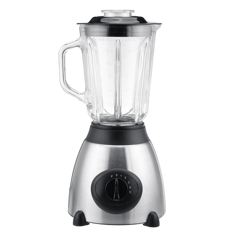 (EU Plug) Multifunctional Electric Juicer AC220-240V 850W Quick Juice Stainless Steel Glass Body for Kitchen