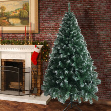 6FT Christmas Tree Snow Flocked Artificial Tree with Metal Stand(650 Tips)