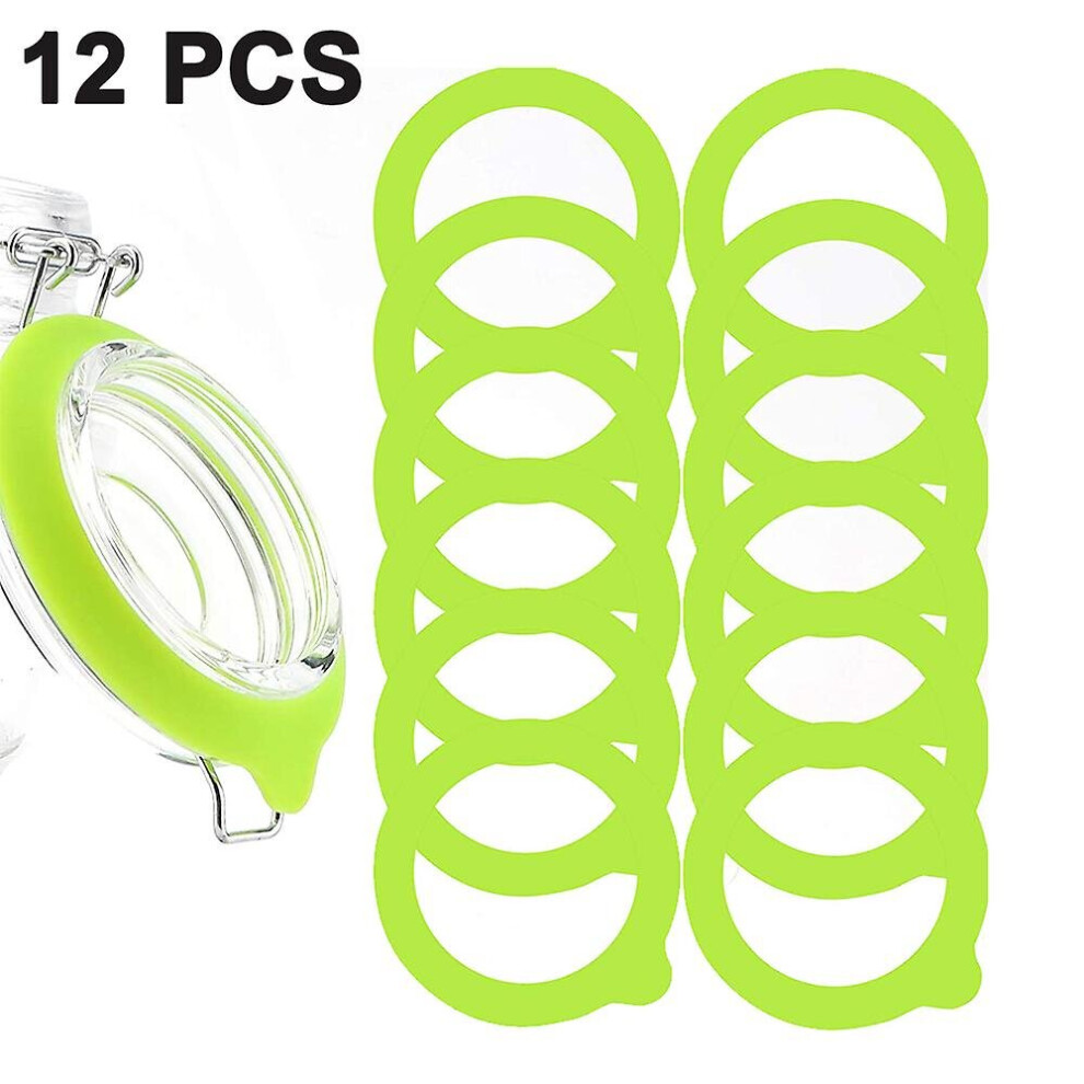 Piao 12 Pieces Silicone Jar Gaskets Replacement Silicone Seals Airtight Silicone Gasket Sealing Rings For Regular Mouth Canning Jar
