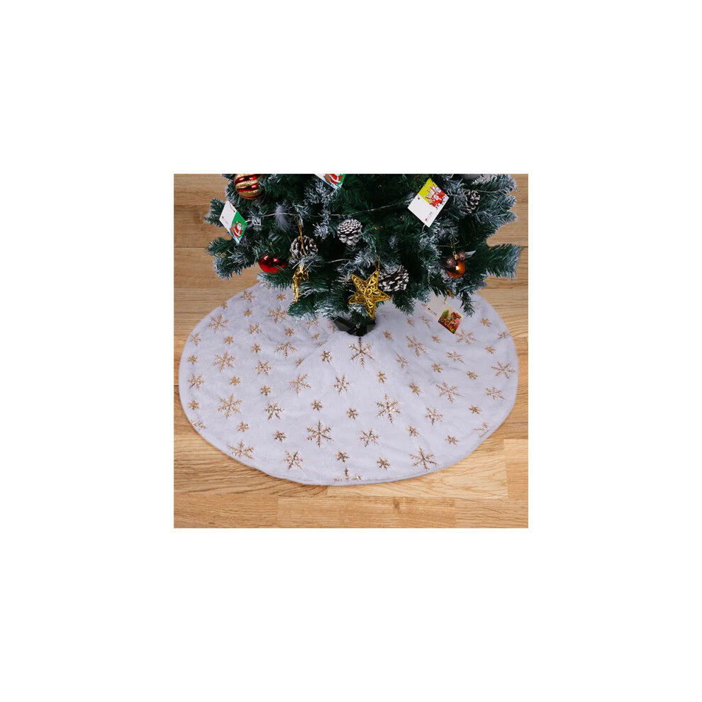 Christmas Snowflake Embroidery Tree skirt Christmas Tree Decoration-image-OPC-PCJQ5CG-NEW