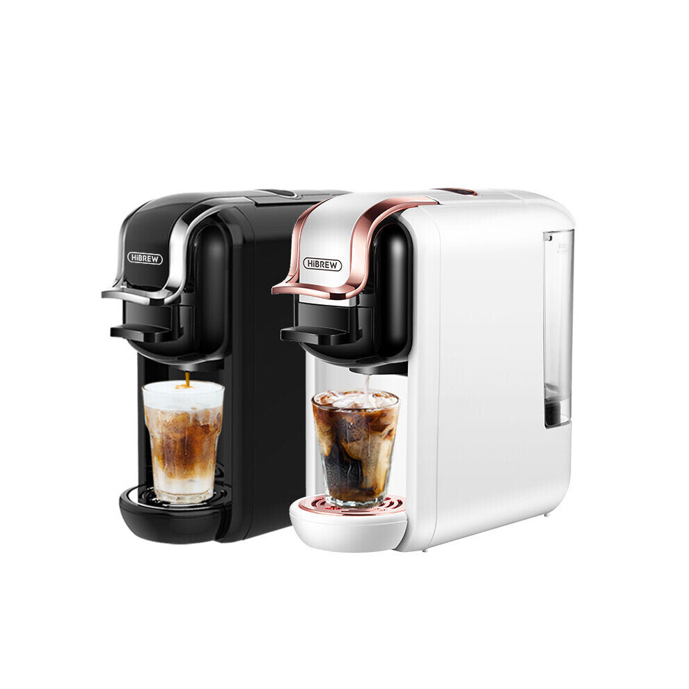 (UK Plug (White)) Coffee Machine Hot/Cold Brew 4in1 Multiple Capsule 19Bar DolceGusto-Milk&Nexpresso Capsule ESE pod Ground Coffee Pod H2A