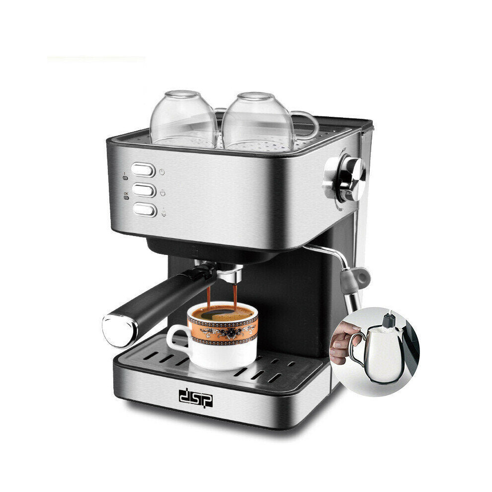 850W Coffee Maker 15bar High Pressure Pump 1.6L Water Tank Double Hole Design Suitable for Home Office