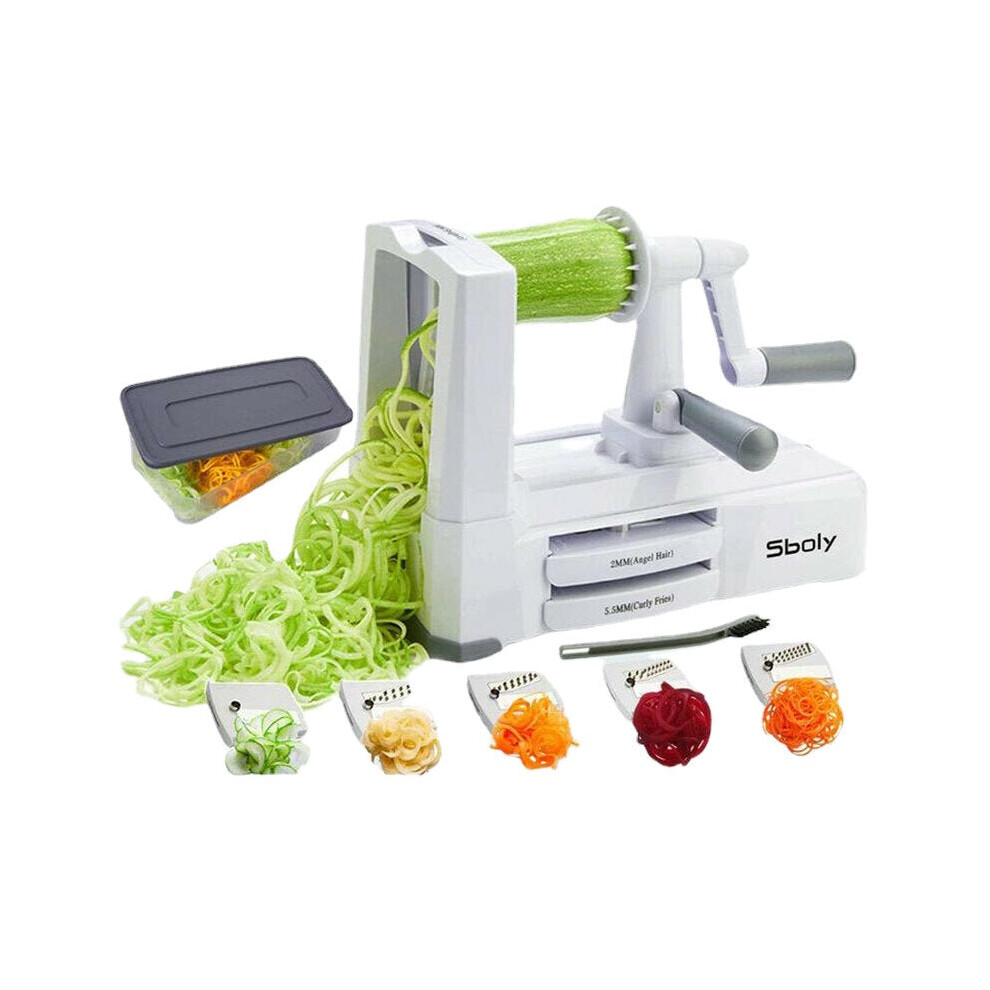5 Blades in 1 Vegetable-spiralizer Stainless Steel with The Included Box