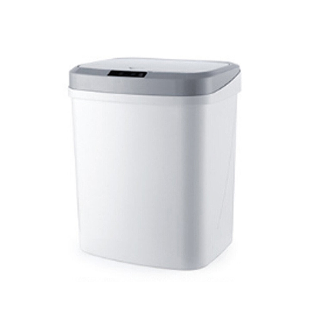 (White, Type B) 12L/15L Eletric Automatic Sensor Kitchen Dustbin Waste Bin Rubbish Trashcan