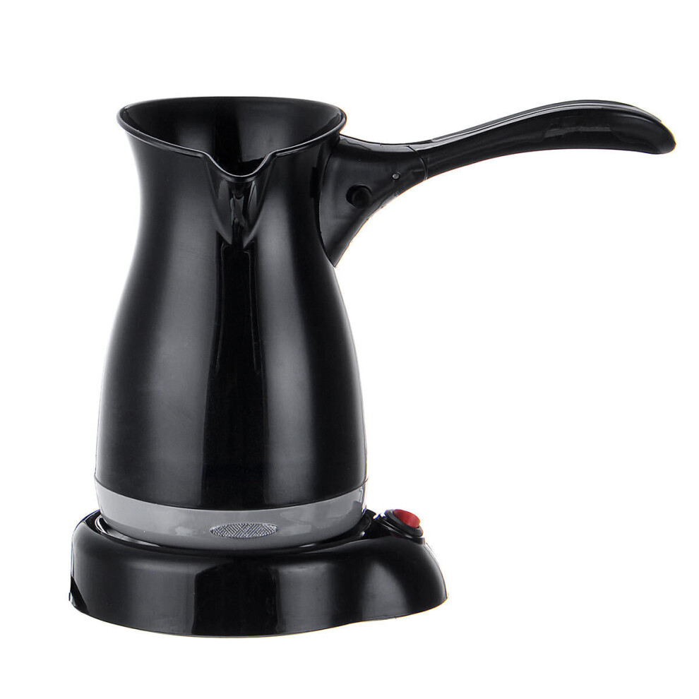 (Black) 500ML Electric Coffee Maker Turkish Espresso Tea Moka Pot Machine Percolator