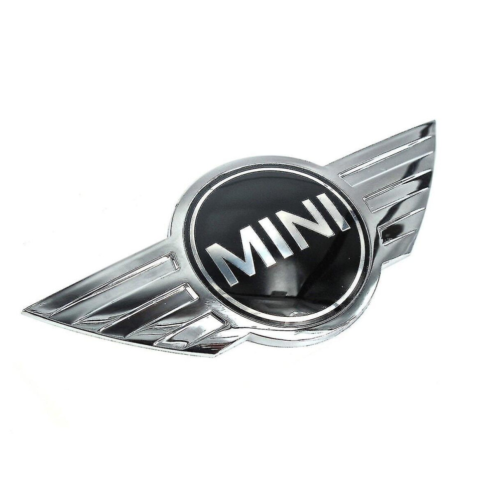 Chrome/black Mini Cooper Badge Front Grill Bonnet Badge Emblem Bonnet Rear Boot Lid Trunk Emblem Sticker Cooper Works