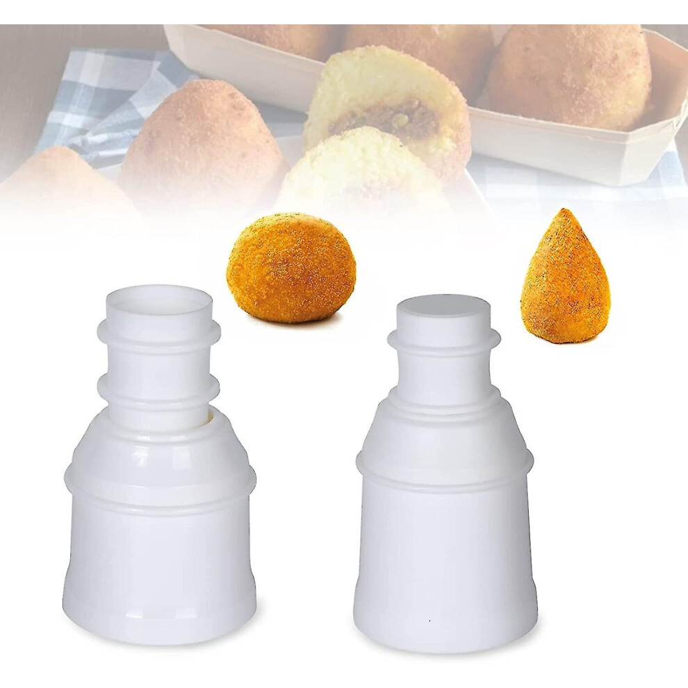 (best) 2 Pcs Arancini Making Mold 160 Grams Diy Rice Machine Model Homemade Stuffed Meat Tip Ball Pointed And Round Rice Ball Maker Mold Kitchen Reusa