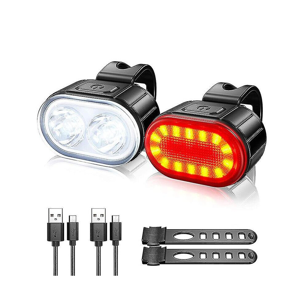 Bike Set Bicycle Rechargeable Rainproof Super Bright Bicycle S Night Riding Light