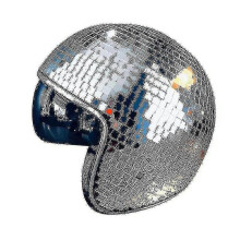 1 Piece Disco Ball Helmet With Retractable Visor For Nightclub Cool Props (silver)-fast Delivery