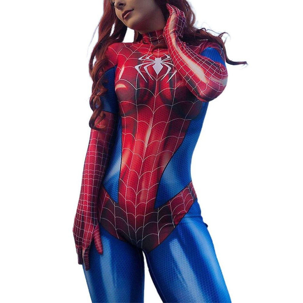(Xl) Women Superhero Spider-Woman Bodysuit Halloween Cosplay Costume Jumpsuit Romper Party Fancy Dress Gifts Not,Specified