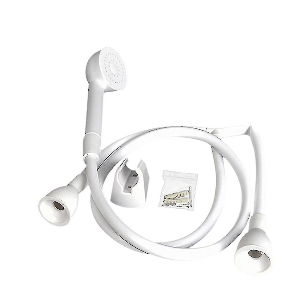 Shower Head Double Tap Push On Bath Shower Head And Hose Hairdresser Shampoo