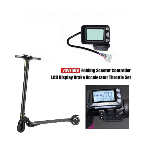 36v 350w Folding Scooter Controller Kit Electric Scooter Controller Lcd Display Brake Accelerator T 2