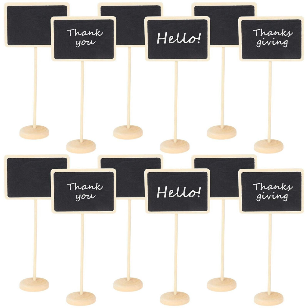 Chalkboard Labels Mini Chalkboards Signs, 12 Pack Small Chalkboards Blackboard With Easel Stand For Weddings