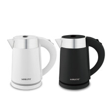 (White) Electric Water Kettle 1200W 1L Fast Heating Stainless Steel Water Boiler