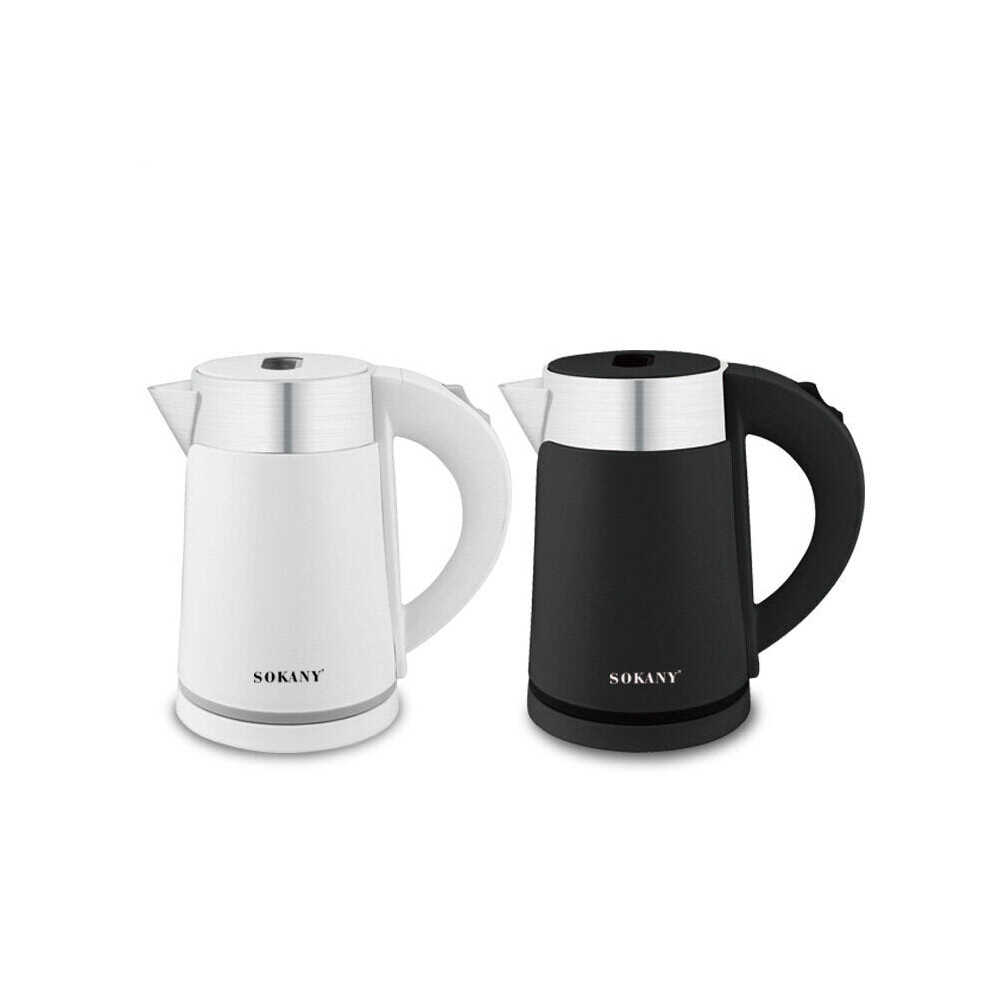 (White) Electric Water Kettle 1200W 1L Fast Heating Stainless Steel Water Boiler