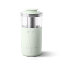 (Green) Electric Kettle 300W 350ml Mini Multifunction Portable Milk Tea Machine with Stirring Function