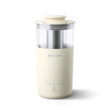 (White) Electric Kettle 300W 350ml Mini Multifunction Portable Milk Tea Machine with Stirring Function