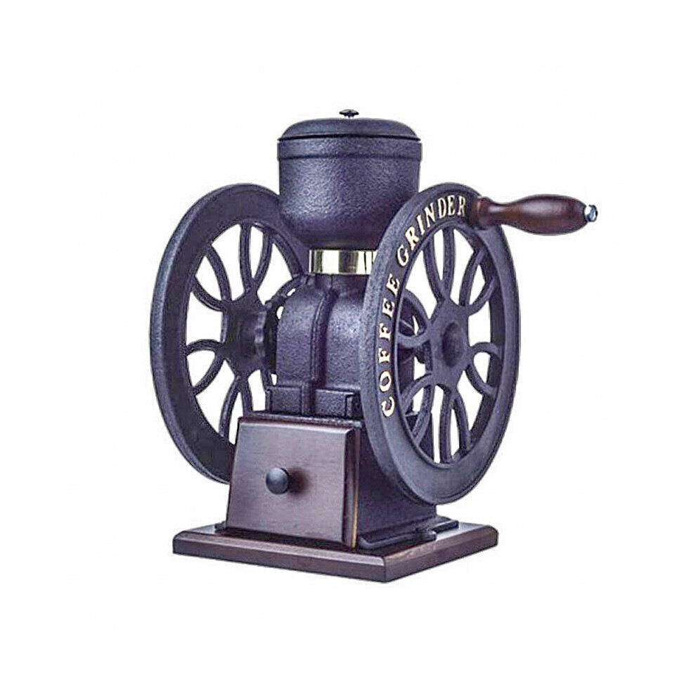 Classic Two-wheel Commercial Retro Grinder Hand Grinding Cast Iron Coffee Bean Grinder Coffee Machine Decorations