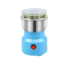 (Silver, UK Plug) Coffee Grinder 250W One-click Grinding Power Off Overheat Protection for Kitchen
