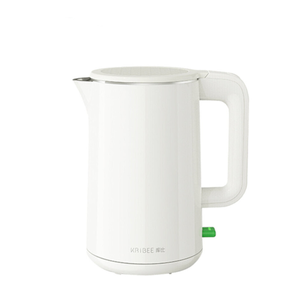 (White) Electric Water Kettle 1800W 1.5L Auto-Off Instant Heating 304 Stainless Steel Electric Kettle