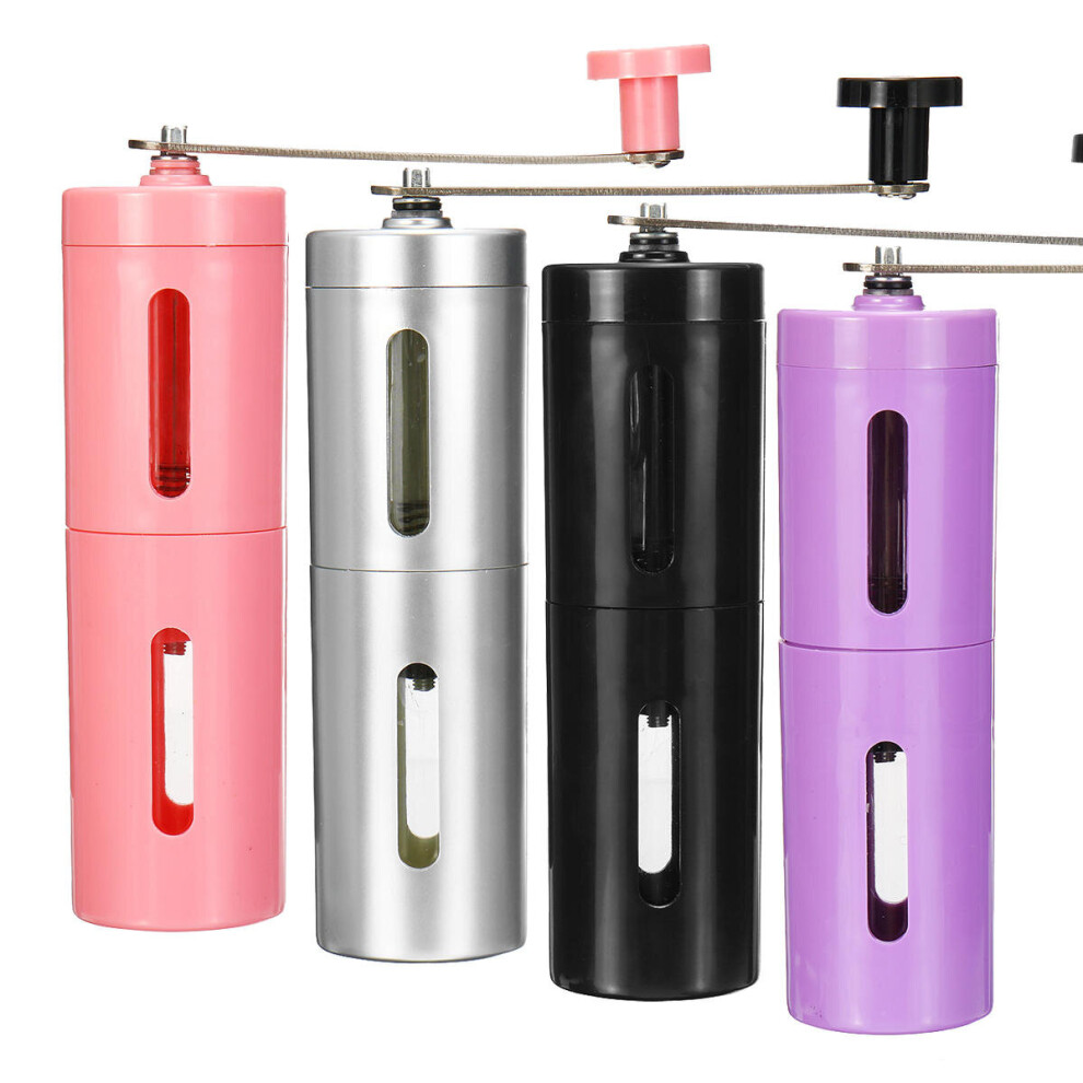 (Purple) Stainless Steel Portable Hand Bean Mill Professional Manual Coffee Grinder Maker