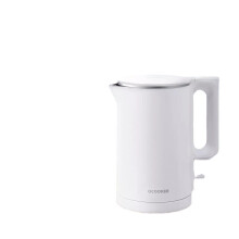 (White) Electric Kettle One Key Keep Warm Double Anti-scalding 304 Stainless Steel 1500W